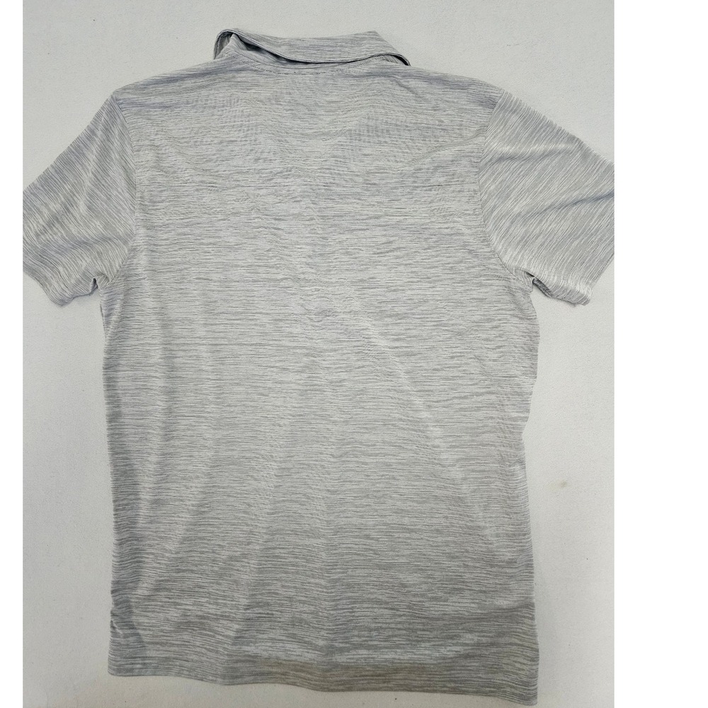 Oakley Polo Shirt Mens Large Gray Heather Regular Fit Short Sleeve zIP Athletic - Picture 3 of 8